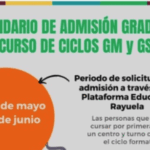 Abierto el plazo de admisión y matriculación a Ciclos de Formación Profesional para el Curso 2025-2026